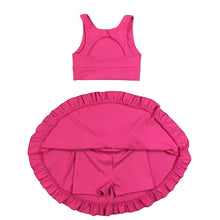 Load image into Gallery viewer, Blue Yoga Skort Set
