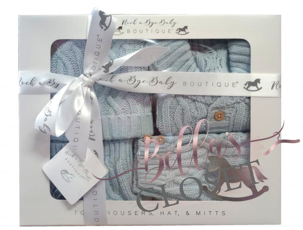 Blue Luxury Boxed Knit set