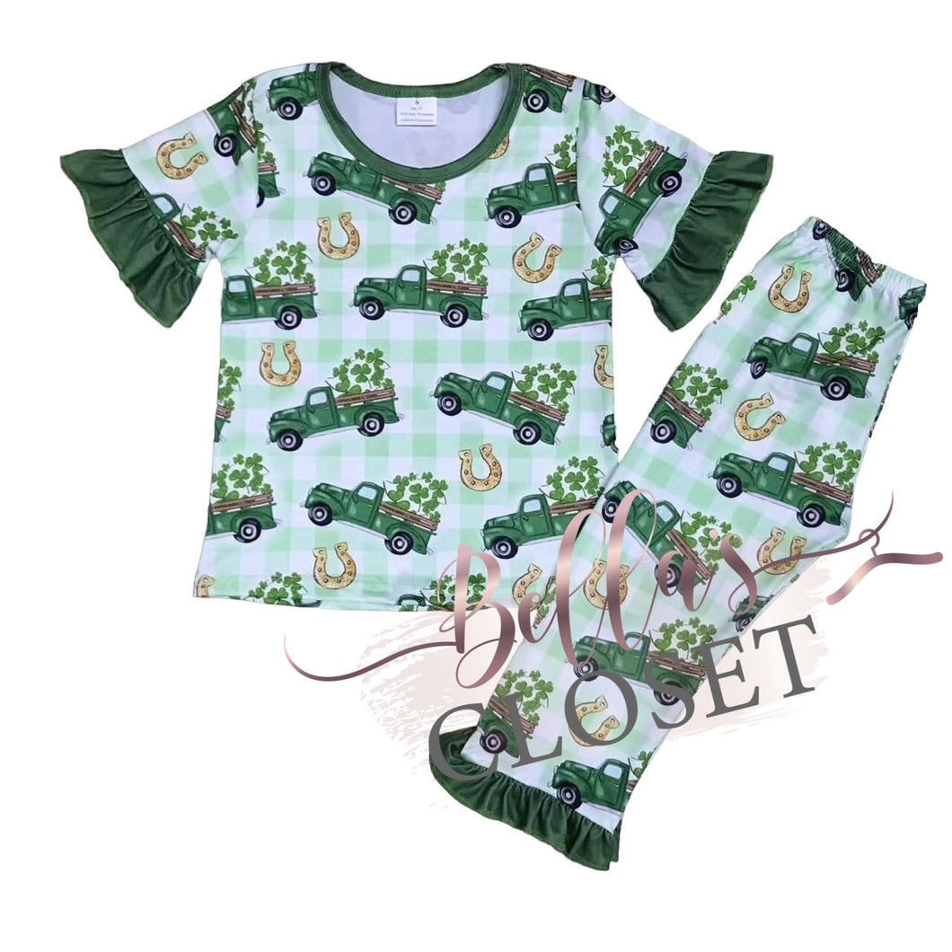 Girls Lucky Horseshoe Pajamas