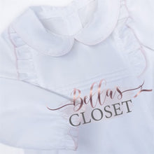 Load image into Gallery viewer, Girls Pink &amp; White Skirt Set
