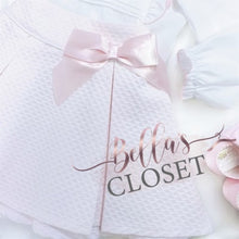 Load image into Gallery viewer, Girls Pink &amp; White Skirt Set
