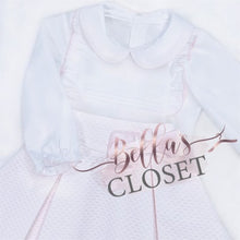 Load image into Gallery viewer, Girls Pink &amp; White Skirt Set
