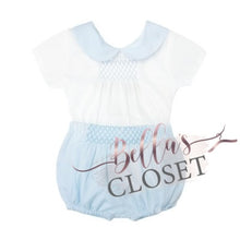Load image into Gallery viewer, Baby Boy Blue &amp; White Top &amp; Shorts
