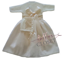 Load image into Gallery viewer, Cream Spanish Knit Baby Gown
