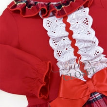 Load image into Gallery viewer, Baby Girl Red Tartan Onesie Dress
