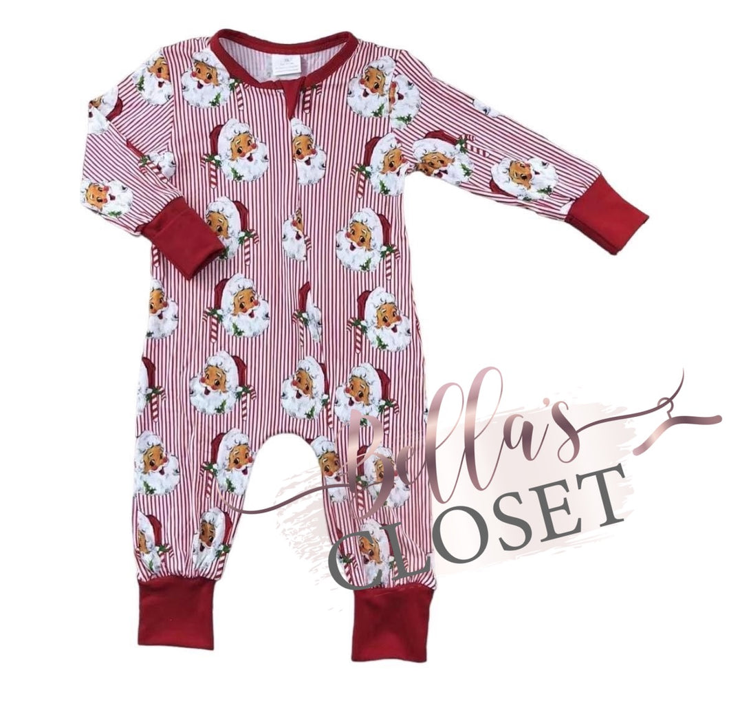 Bamboo Classic Christmas Zip Romper