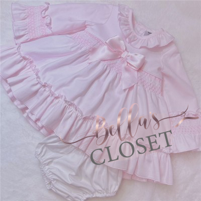 Baby Girl Pink Puff Ball Dress with pants