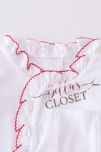 Load image into Gallery viewer, Girls Premium White &amp; Red Ruffle Pajamas
