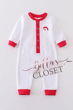 Load image into Gallery viewer, Premium White &amp; Red Santa Baby Romper
