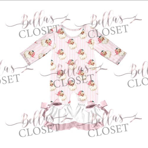 Bella’s Closet Exclusive Pink Christmas Romper
