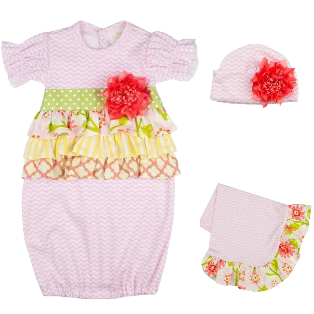 Mae Garden Newborn Girls Take Me Home Gown Set