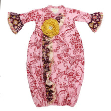 Load image into Gallery viewer, Cranberry Garden Newborn Gown Take Me Home Gown Set
