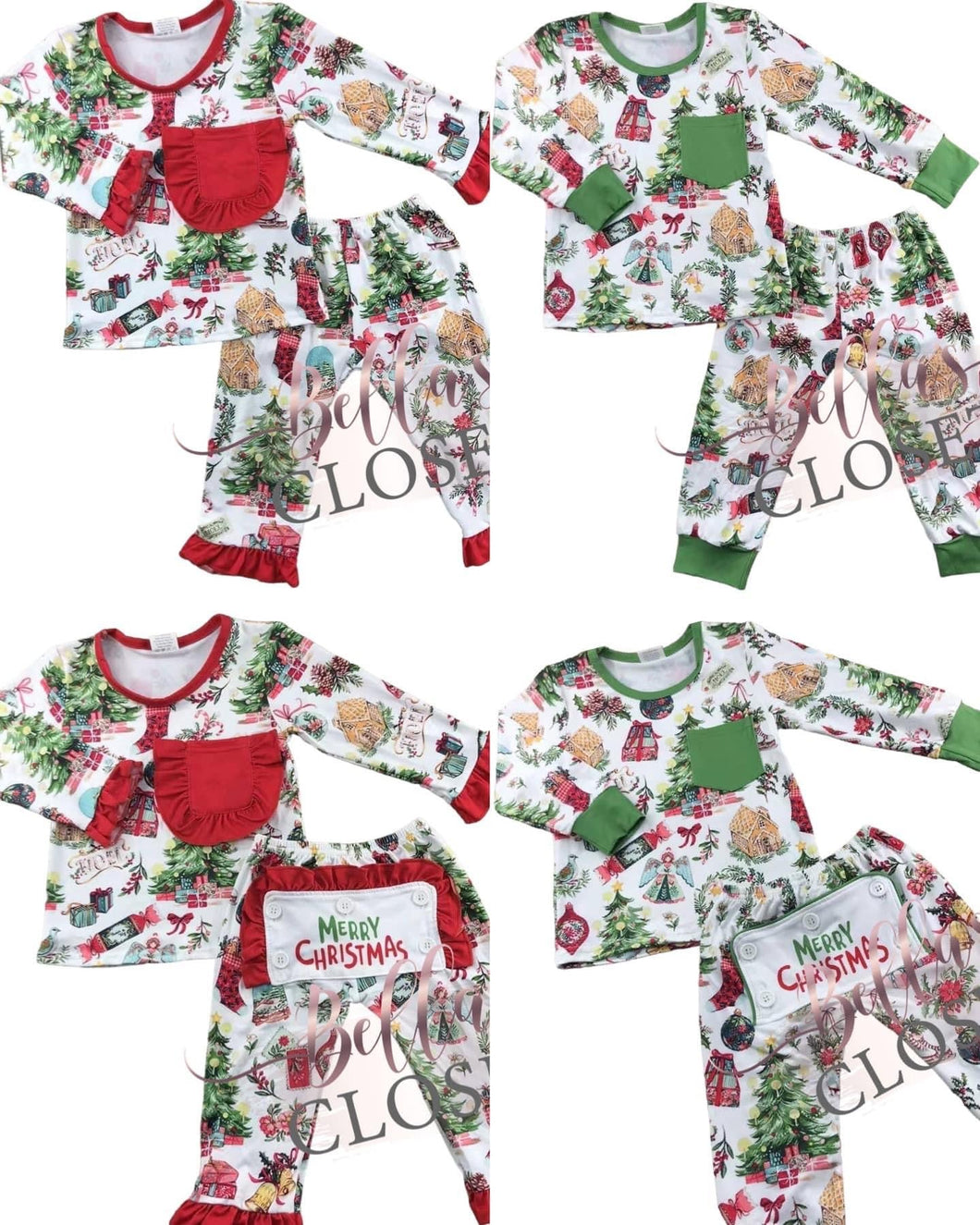 Boys Merry Christmas - Green trim
