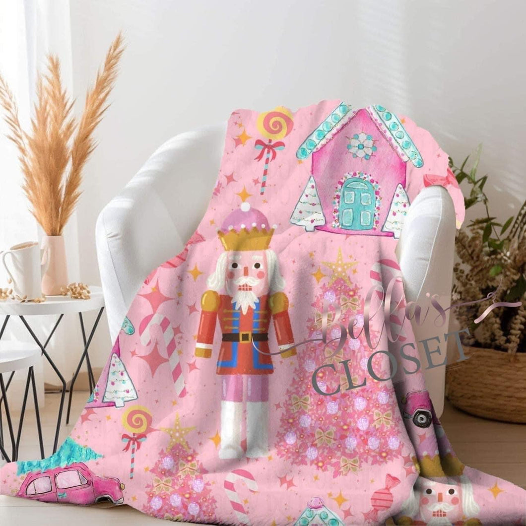 Pink Nutcracker Throw Blanket Designs by Bella s Closet
