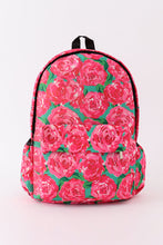 Load image into Gallery viewer, Rose print backpack bag
