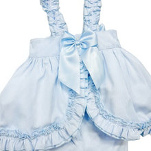 Load image into Gallery viewer, Baby Girl Blue Bow Sun Dress with Knickers
