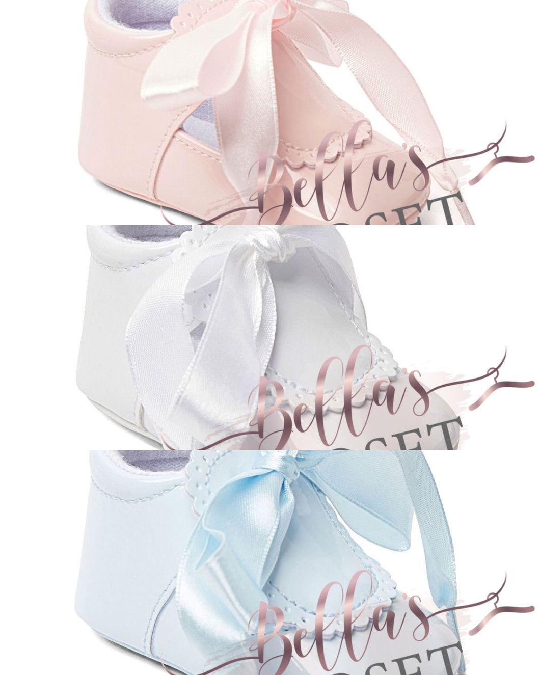 Ribbon crib shoes (908)