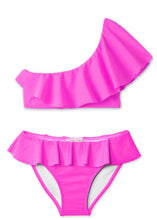 Load image into Gallery viewer, Neon Pink One Shoulder Bikini
