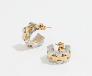 SMALL TWO TONED ROLLY HOOPS