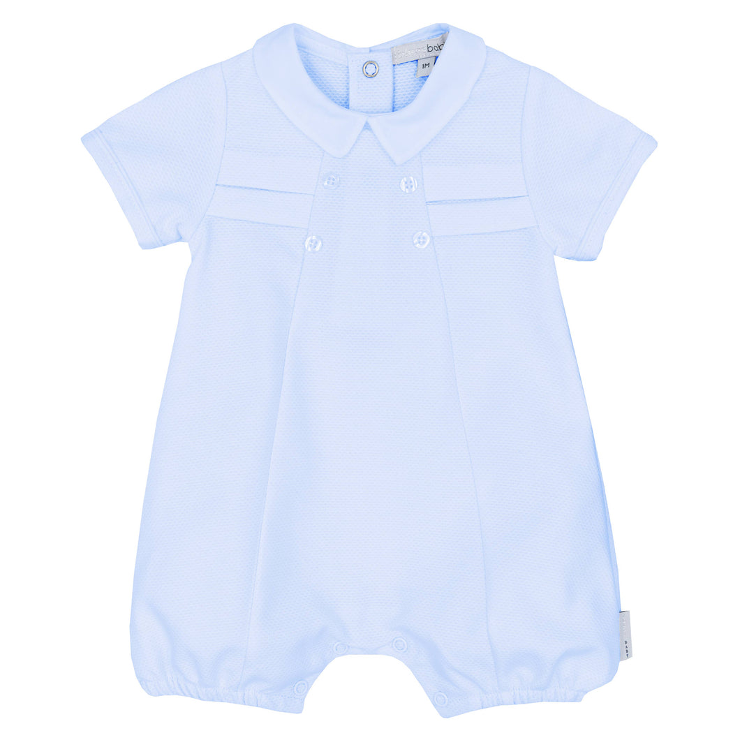 Blue pique nani romper