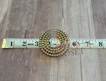 Load image into Gallery viewer, 14k Gold beaded hoop earrings
