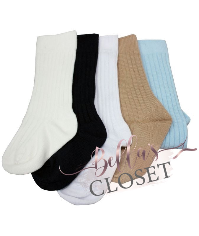Boys ribbed knee socks