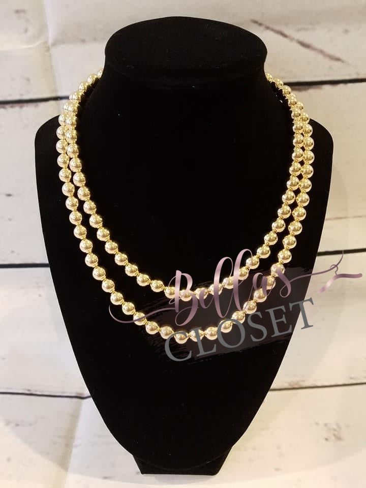 5mm Gold Filled beaded necklace