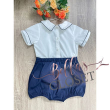 Load image into Gallery viewer, Navy Boys Buster Suit
